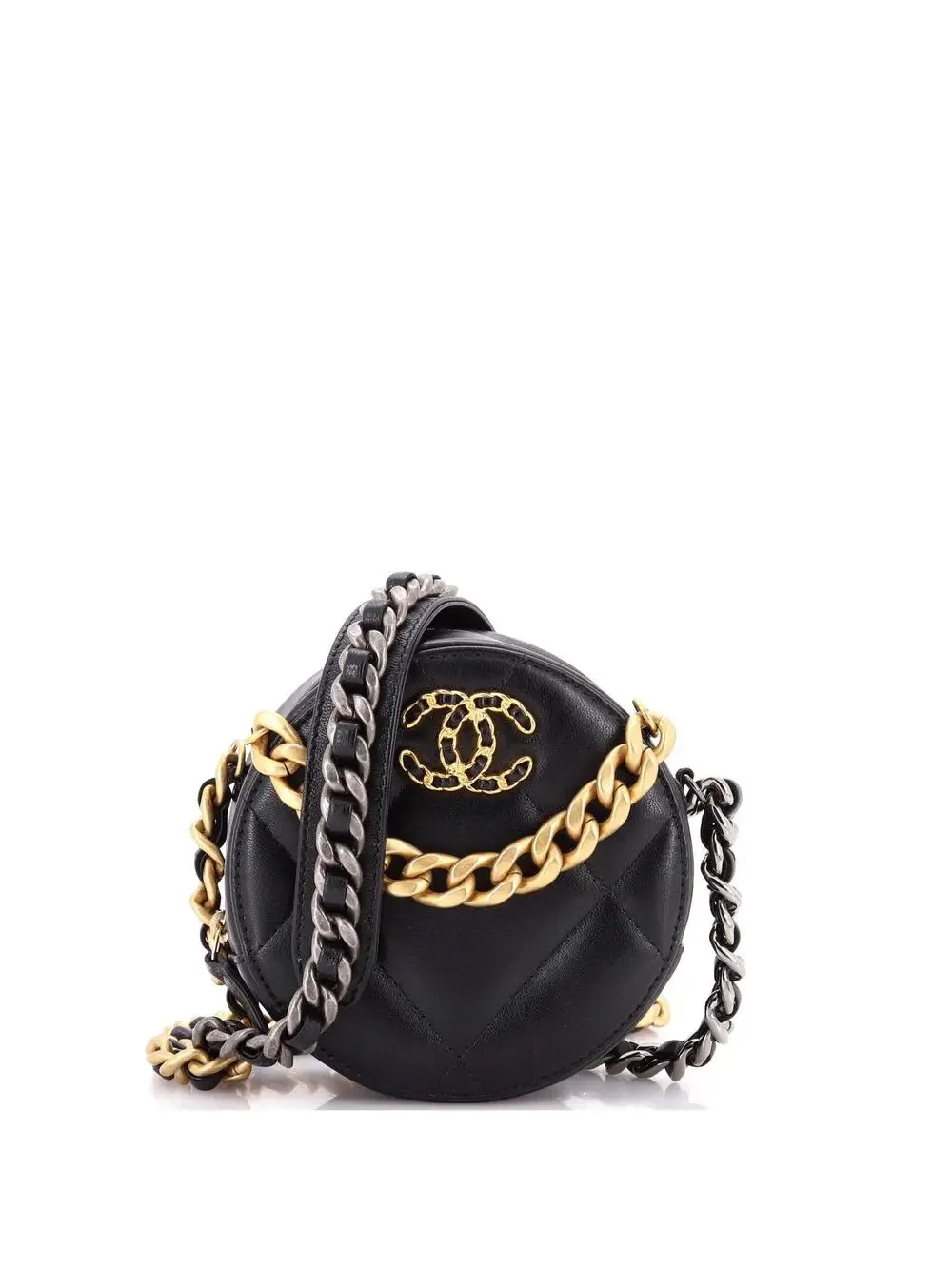 Chanel 19 Round Clutch With Chain #243936C25B